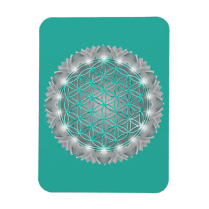 Imán FLORES DE VIDA - Luz de Geometrio Sagrada 2