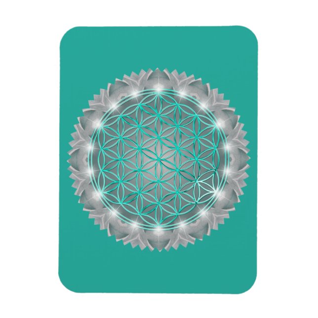 Imán FLORES DE VIDA - Luz de Geometrio Sagrada 2 (Vertical)