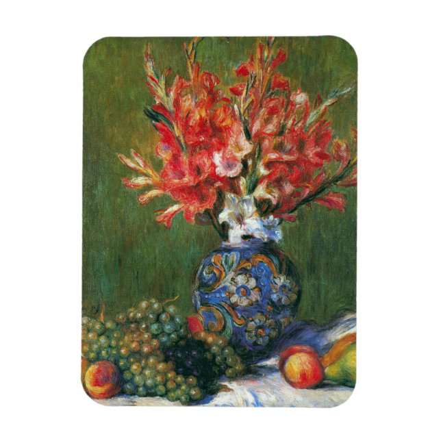 Imán Flores de vida y fruta de Pierre Renoir (Vertical)