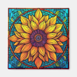 Imán Flores de vidrio templado girasol