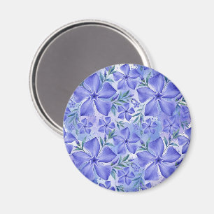 Imán Flores de Vinca Azul Violeta Vinca