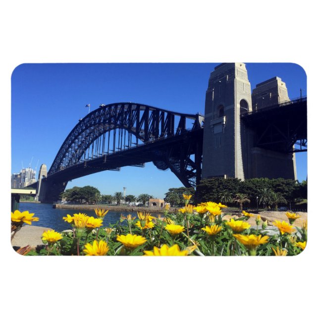 Imán flores del puente de sydney (Horizontal)