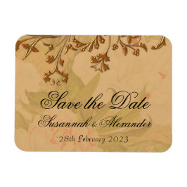 Imán Flores doradas decorativas y Boda del Boho Peonies