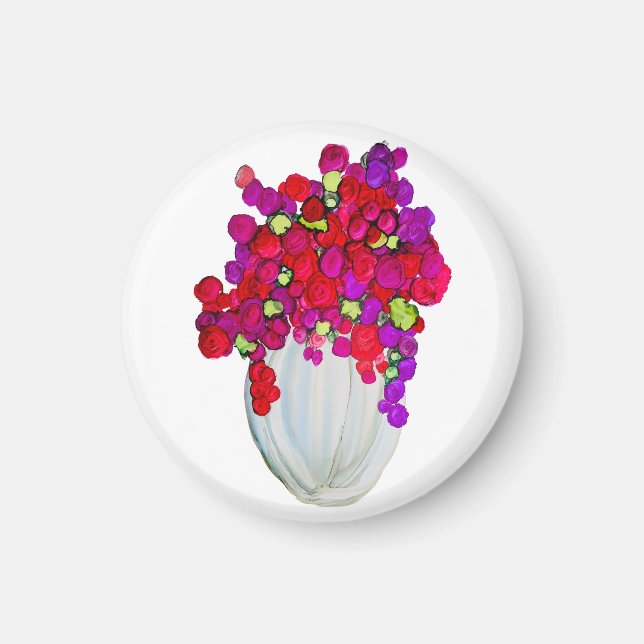 Imán Flores en Florero (Frente)