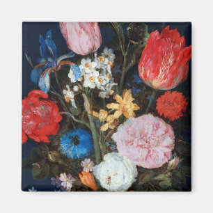 Imán Flores en un barco de vidrio, Jan Brueghel el anci