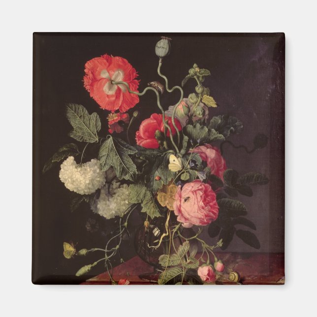 Imán Flores en una bolsa de vidrio, 1667 (Frente)
