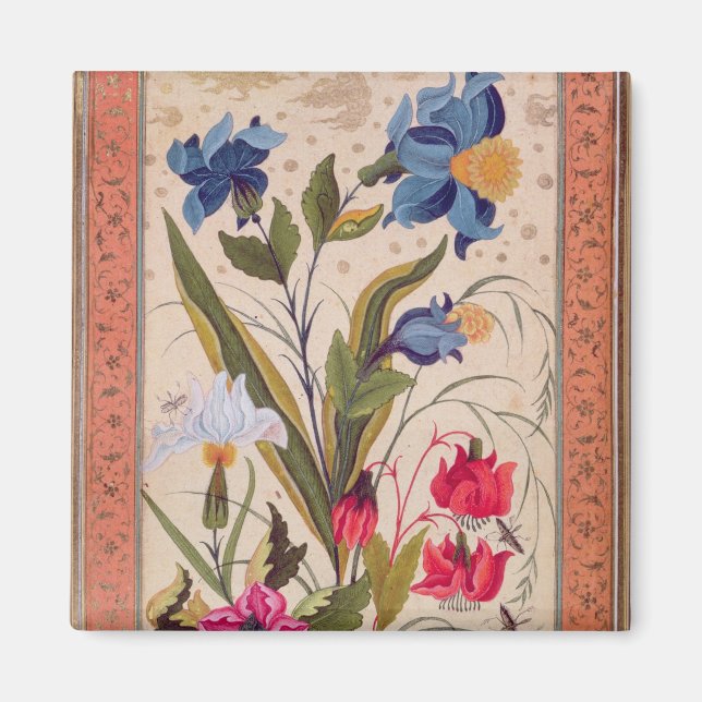 Imán Flores exóticas con insectos (Frente)