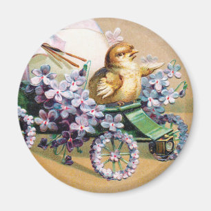 Imán Flores florales de pollo de pollo de Pascua