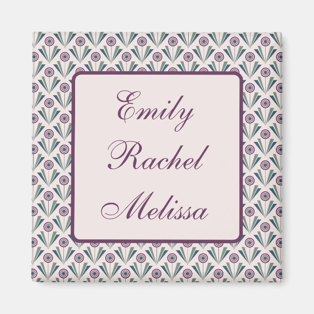 Imán Flores geométricas (Frente)