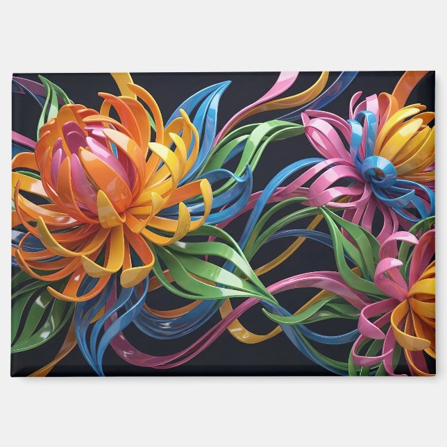 Imán Flores hechas de luz (Anverso)