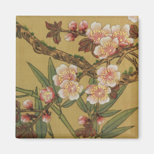 Imán Flores Japonesas Asiáticas Flor de Cerezo Vintage