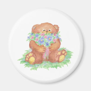 Imán Flores lindas para usted oso de peluche