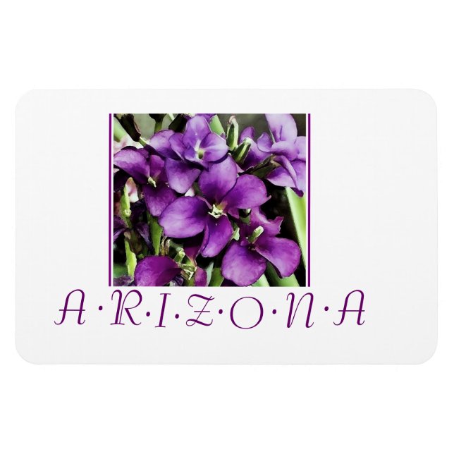 Imán Flores moradas de Arizona (Horizontal)