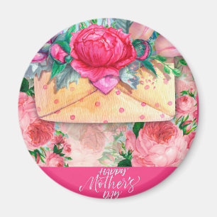 Imán Flores moradas rosadas rosadas felices del Día de 