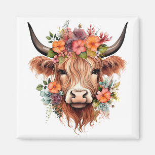 Imán Flores occidentales de Boho Floral Scottish Highla