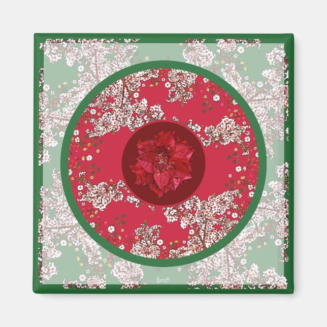 Imán Flores para Navidad (Frente)