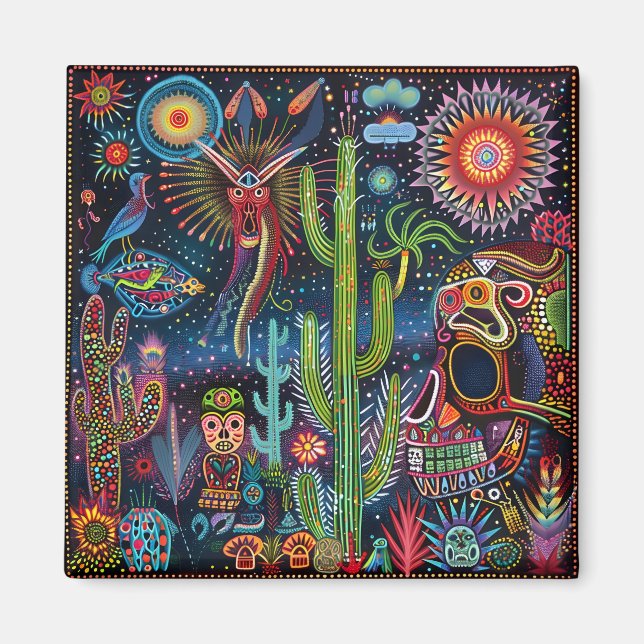 Imán Flores psicodélicas singulares surrealistas (Frente)
