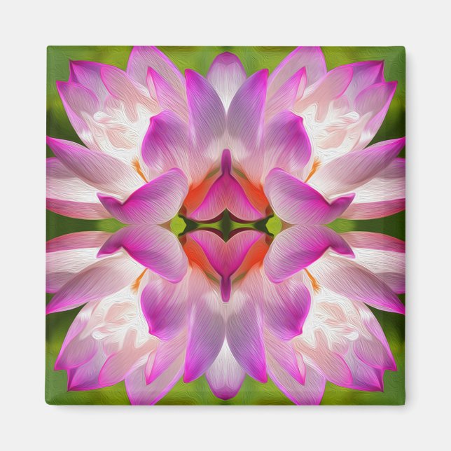 Imán FLORES PURPLE - Arte Fractal - (Frente)