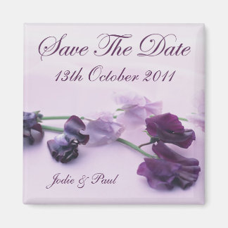 Imán Flores Púrpura - Guardar la fecha