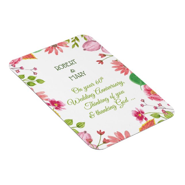 Imán Flores religiosas en el 60° aniversario del Boda (Lado Derecho)