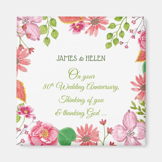 Imán Flores religiosas en el 80° aniversario de los Bod (Frente)