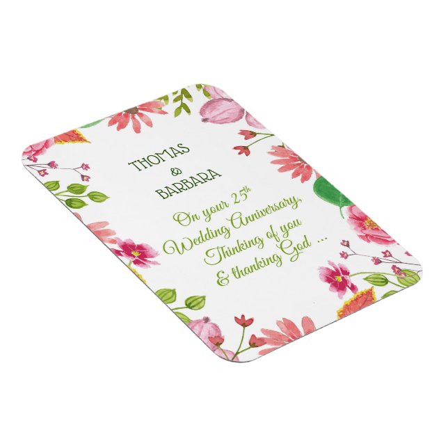 Imán Flores religiosas para aniversario de bodas número (Lado Derecho)