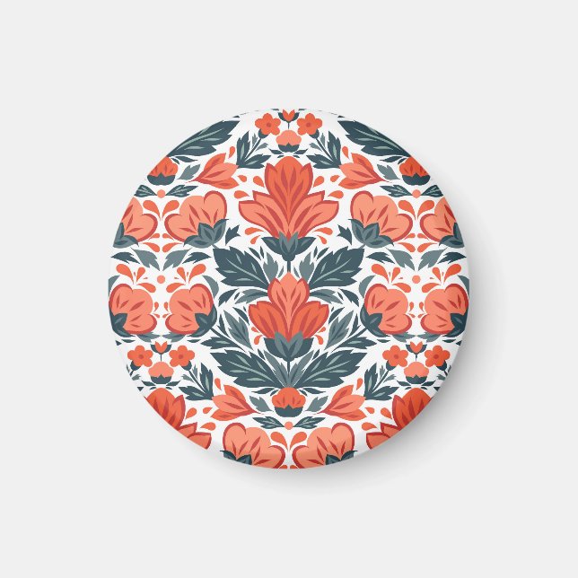 Imán Flores rojas decorativas (Frente)