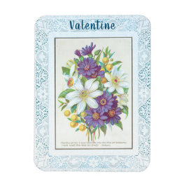 Imán Flores románticas vintage encallan la frontera de 