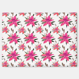 Imán Flores rosadas diseño de patrón floral