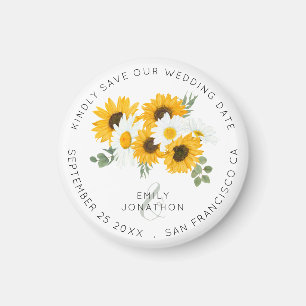 Imán Flores Rústicas Keepsake Floral Salva La Fecha