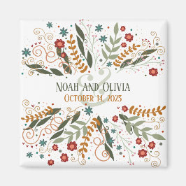 Imán Flores silvestres brillantes Floral Elegante Inesp