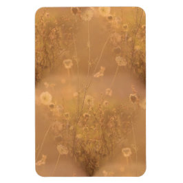 Imán Flores silvestres con brillo Naranja