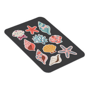 Imán Flores silvestres Concha de almeja Vibraciones de 