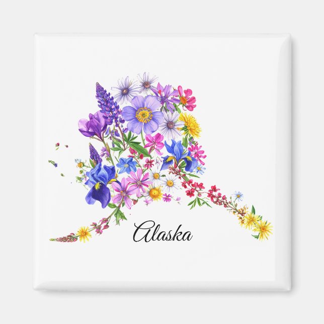 Imán Flores silvestres de Alaska (Frente)