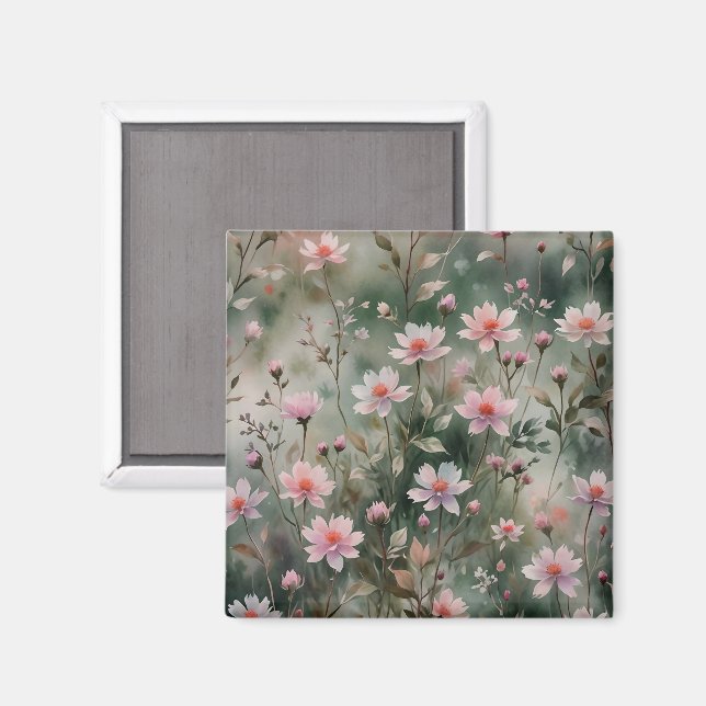 Imán Flores silvestres de bonito (Anverso/Reverso)