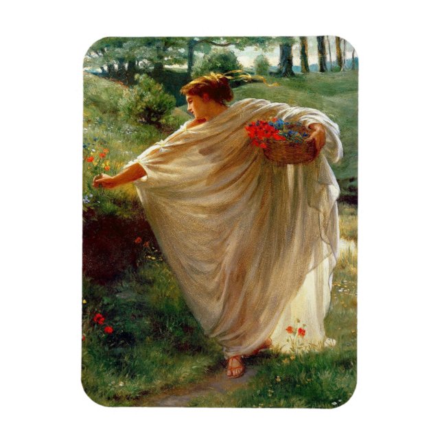 Imán Flores silvestres (por Edward Poynter) (Vertical)
