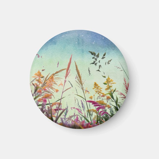 Imán Flores Silvestres Y Estrellas (Frente)