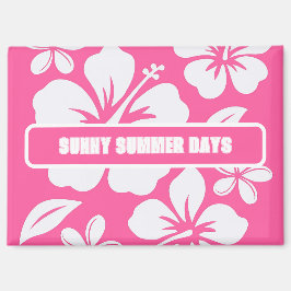 Imán Flores Tropicales De Playa Rosa