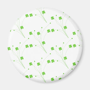 Imán Flores verdes de primavera brillante, impresión fl