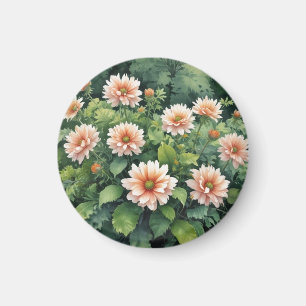 Imán Flores Verdor Elegante Acuarela