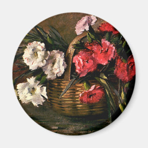 Imán Flores Victorianas Antiguas, Claveles Florales