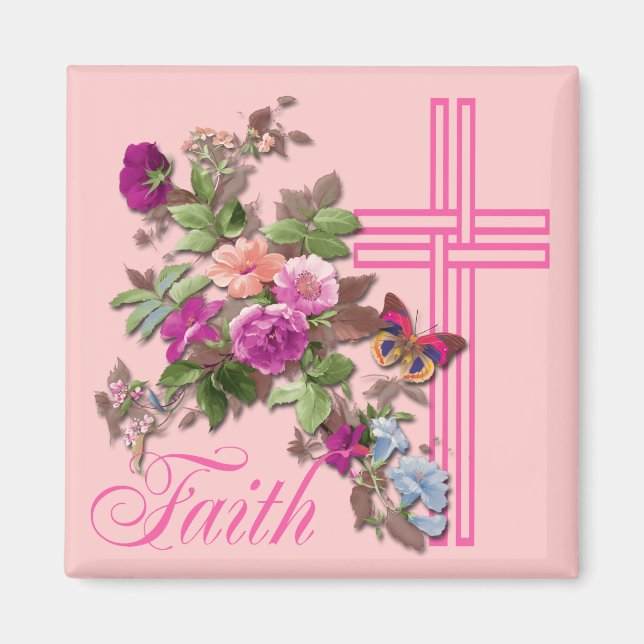 IMÁN FLORES Y FE (Frente)