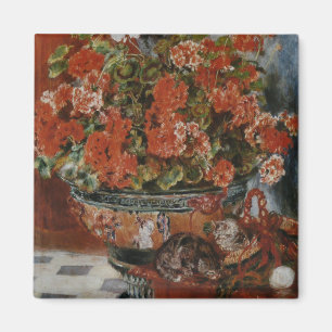 Imán Flores y gatos (Fleurs y charlas) Renoir