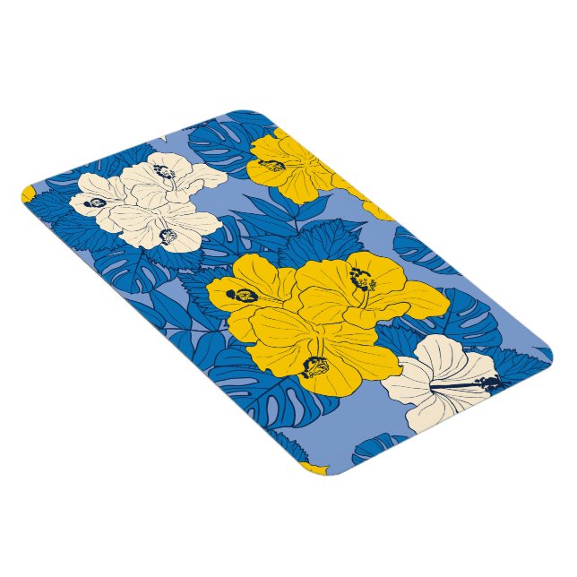 Imán flores y hojas de Hibiscus   (Lado Derecho)