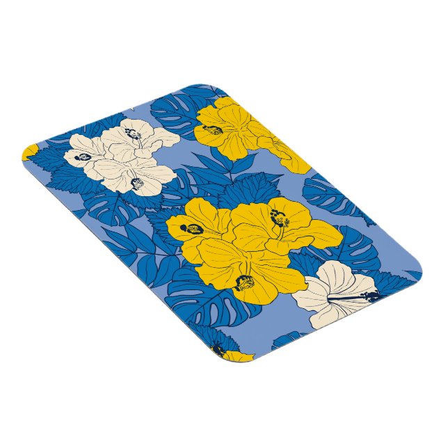 Imán Flores y hojas de Hibiscus (Lado Derecho)