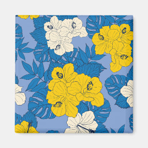 Imán Flores y hojas de Hibiscus