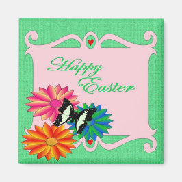 Imán Flores y mariposa coloridas de Semana Santa