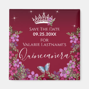 Imán Flores y mariposa Quinceanera Salven las Mamáes d