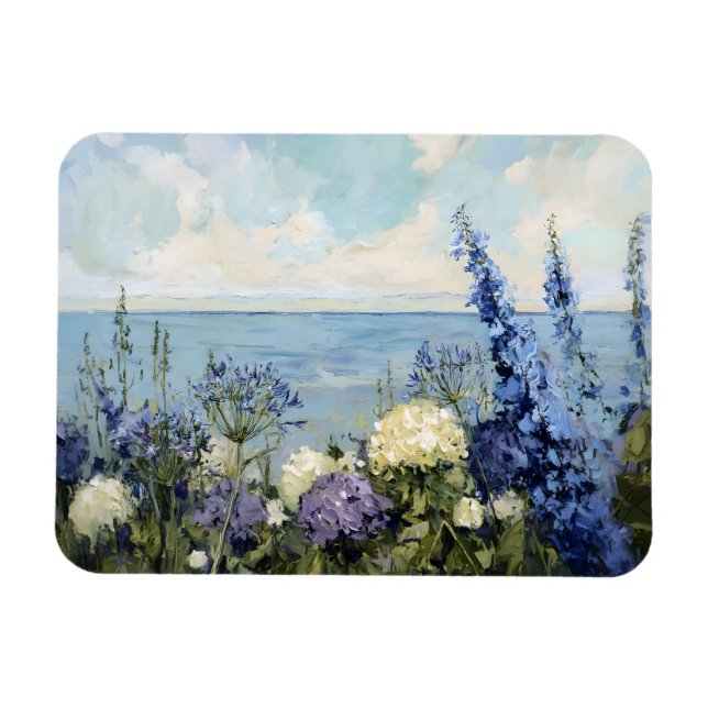 Imán Flores y pintura marina (Horizontal)