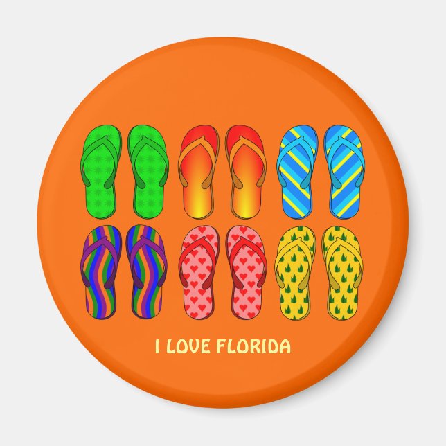 Imán Florida: Flip Flops (Frente)